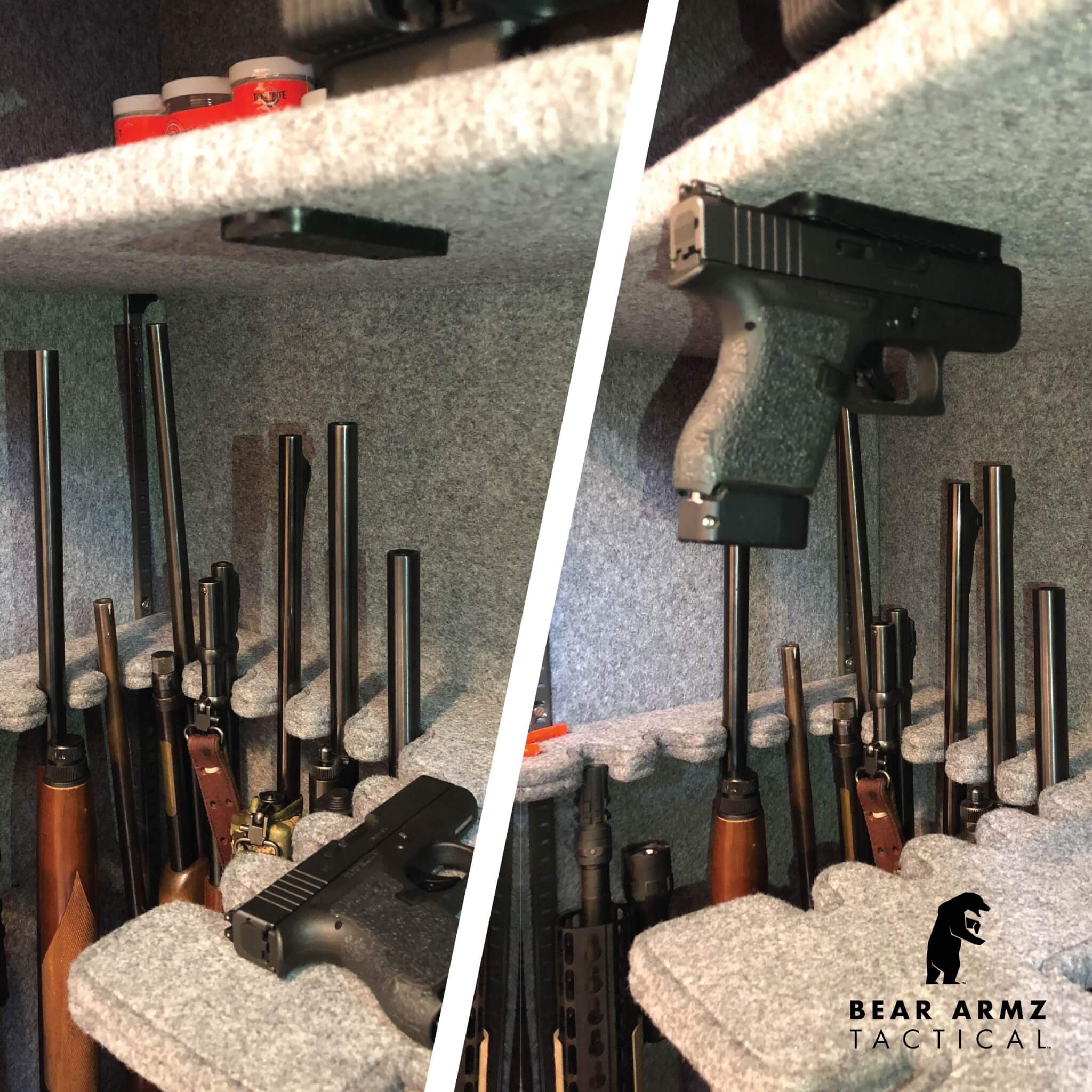 4Pack Magnet Holster Gun Pistol Rifle Magnetic Holder  Under Desk Mount Stand 