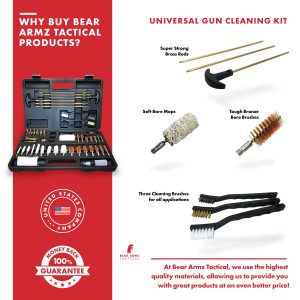 Gun Cleaning Kit with Brass Tools